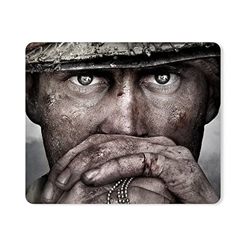 Image of Chiraiyaa Military Man Thinking Designer Printed Premium Mouse pad with Anti-Skid Base and Smooth Gliding (9 in x 7.5 in)