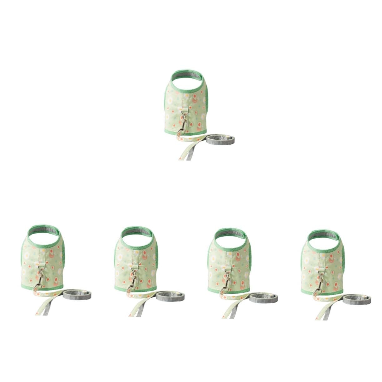 SUPVOX 5 Ensembles De Laisse pour Chat Harnais pour Chien Collier pour Chat Laisse pour Câble De Transport pour Chien Gilet pour on Gilet De Course Veste De Harnais pour