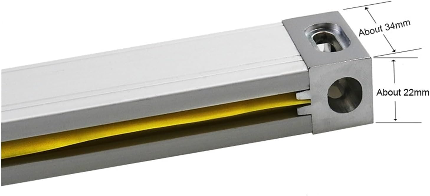 Linear Scale, 2 Axis Digital Readout System + 2Pcs Linear Encoder Linear Scale Dimensions 200 300 400 500 600 700 800 900Mm,Rosso