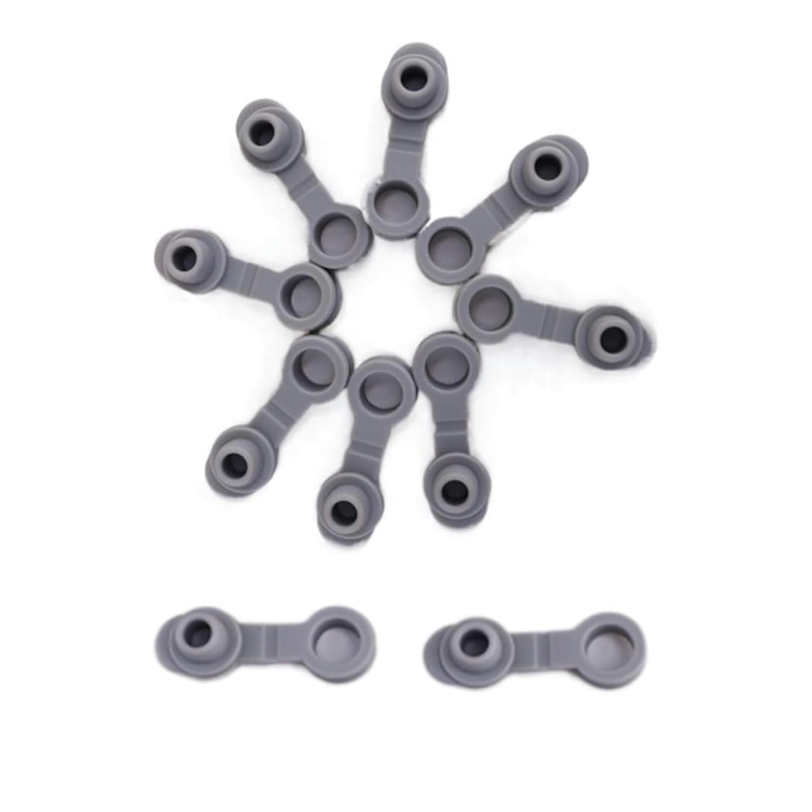 10Pcs Gray Universal Silicone Sealing Bottle Straw Hole Grommets Stopper Lids Straw Plug Bar and Wine Tools Replacement Tumber 20/30Oz Thermos Cup,