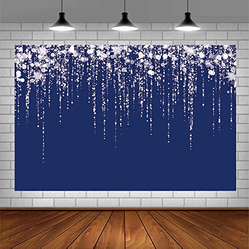 Fondo fotográfico azul marino con brillo 7x5ft miniatura 3