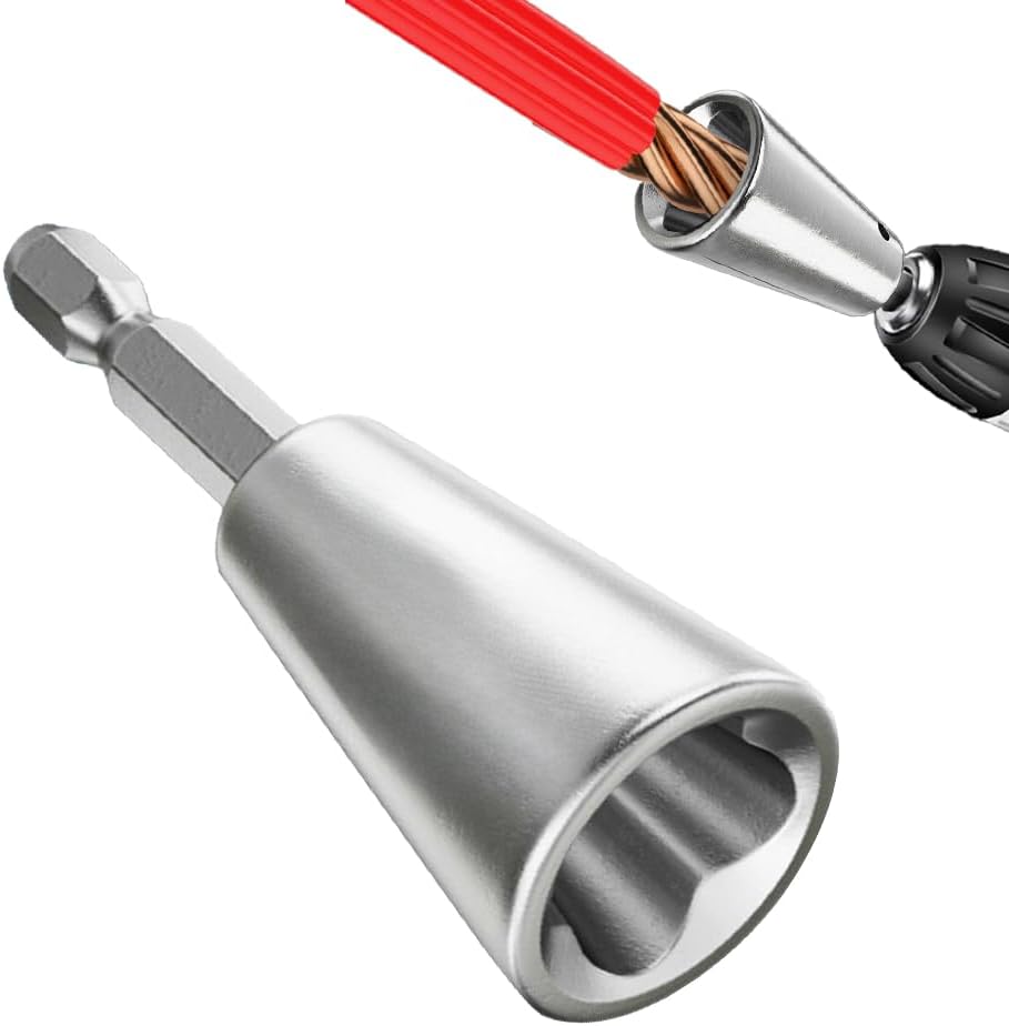 Wire Nut Twister & Wire Twister Tool for Drill, Quick Cable Stripping and Twisting Driver, 2026 Upgrades Wire Nut Twister for Drill Profession Electricians Tool, Nut Twister Wire Tool (2pcs)