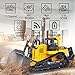 The perseids Remote Control Bulldozer 1/16 Full Functional Construction Toys, 11 Channel Heavy RC Bulldozer 2.4Ghz RC Offroad Dozer Vehicles with Light and Sound for Adults