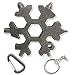 The Latest Snowflake Tool,19-in-1 Snowflake Multi Tool, Incredible Tool, Portable Stainless Steel Keychain Screwdriver Bottle Opener Snowflake Multitool for Outdoor Enthusiast and Men's Gift (Black)