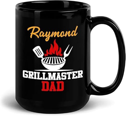 The Grill Master Dad Coffee Mug, Personalized BBQ Lover Mug