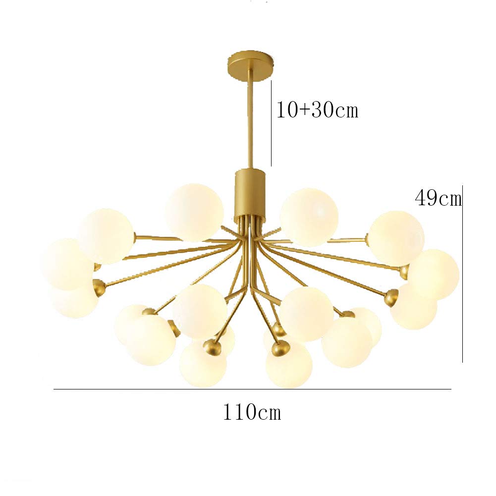 Lampadario Industriale Vintage Sputnik a 18 luci, lampadario Moderno a Sfera in Vetro, Lampada da soffitto Irregolare in Metallo, Lampada da Cucina per lavello, Bar, 12 Teste