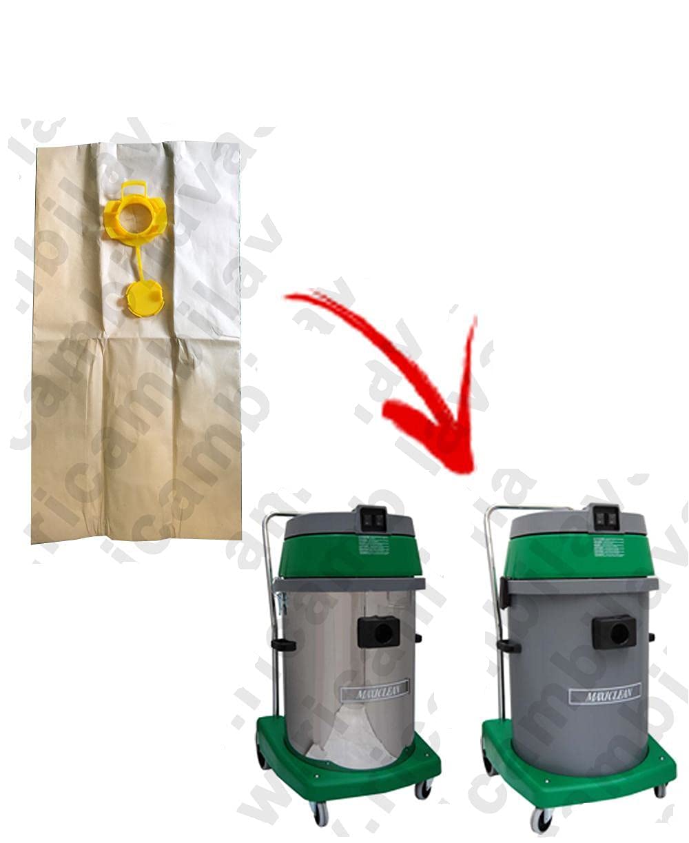 SACCHETTI CARTA litri 19 con tappo per ASPIRAPOLVERE MAXICLEAN mod MX 60 conf. 10 pezzi - aspirapolvere SYNCLEAN