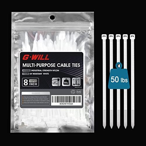 Coloured Cable Ties Heavy Duty 100mm x 2.5mm (480 Pack, Multicolour - 6 Assorted), Nylon 6/6 Strong Zip Ties, PC & Garden Small Plastic Ties, Self-Locking Tie Wraps, Wire Management Zipper, by G-WILL