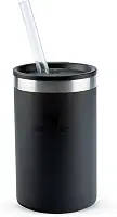 Stanley - Can Cooler com tampa e canudo, copo térmico de 296 ml para manter as bebidas em lata geladas, Black