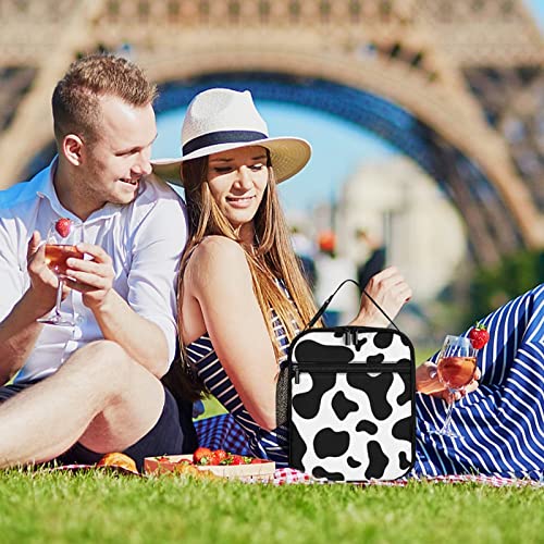 Timailor Cow Print Lunch Box,Cow Print Lunch Bags For Women,Insulated Lunch Bag,Loncheras Para Mujer,Cute Lunch Bags For Women,Mbw187 #TOP6