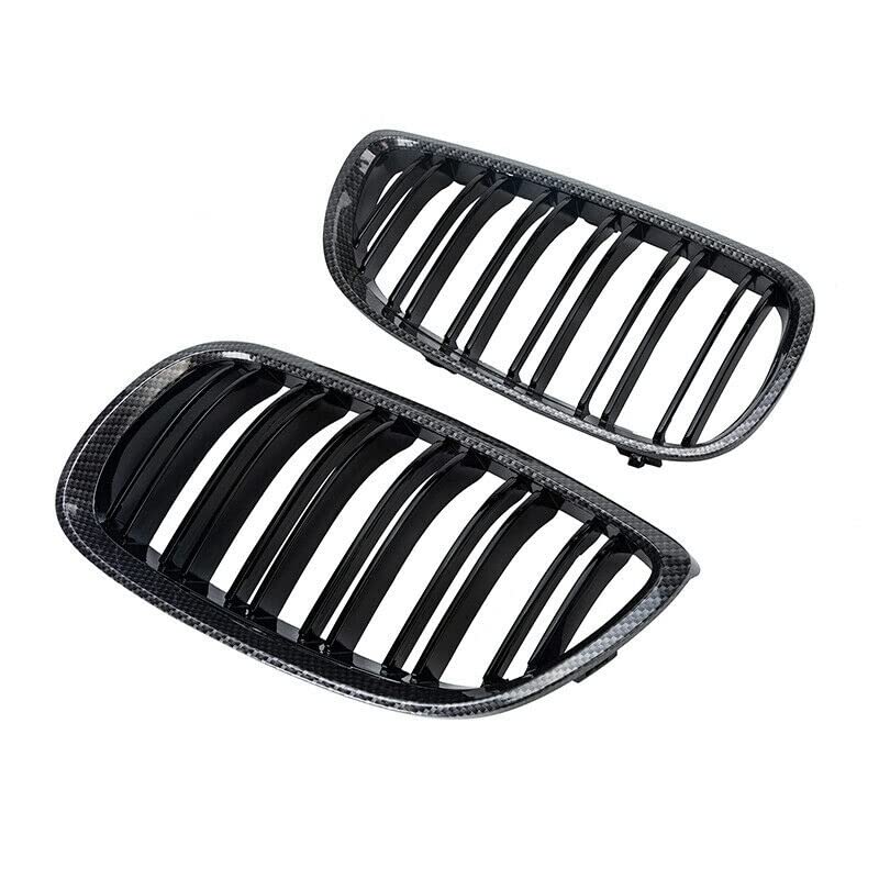 Rejilla delantera para BMW E90 E92 E93 M3 328i 335i 2007-2011 aspecto carbono 2