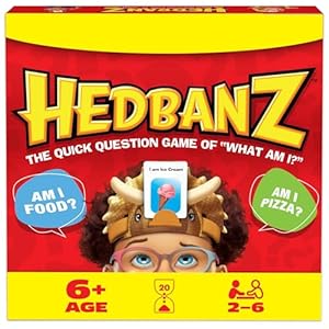 Spin master games hedbanz 2023 edition with new cards picture guessing board game for family kids 2 6 players for ages 6 up  urban country home decor