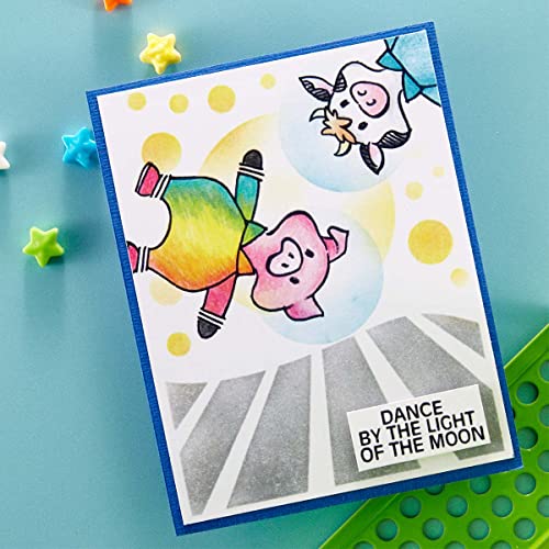Spellbinders Stampendous FransFormer™ Moon Dance Clear Stamps, Grey - Image 2
