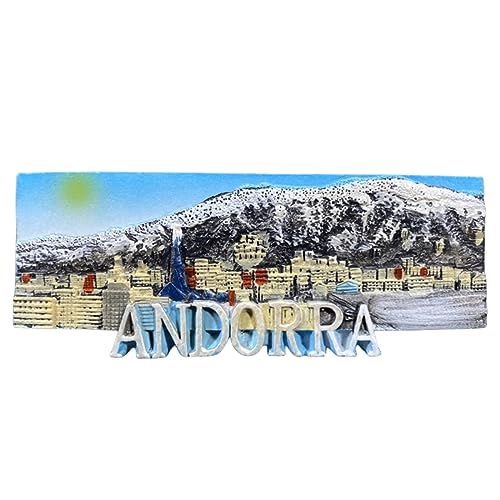 Andorra Landscapes - Imán para nevera 3D, recuerdo de viaje, decoración de nevera, calcomanía magnética para decoración de nevera, colección artesanal