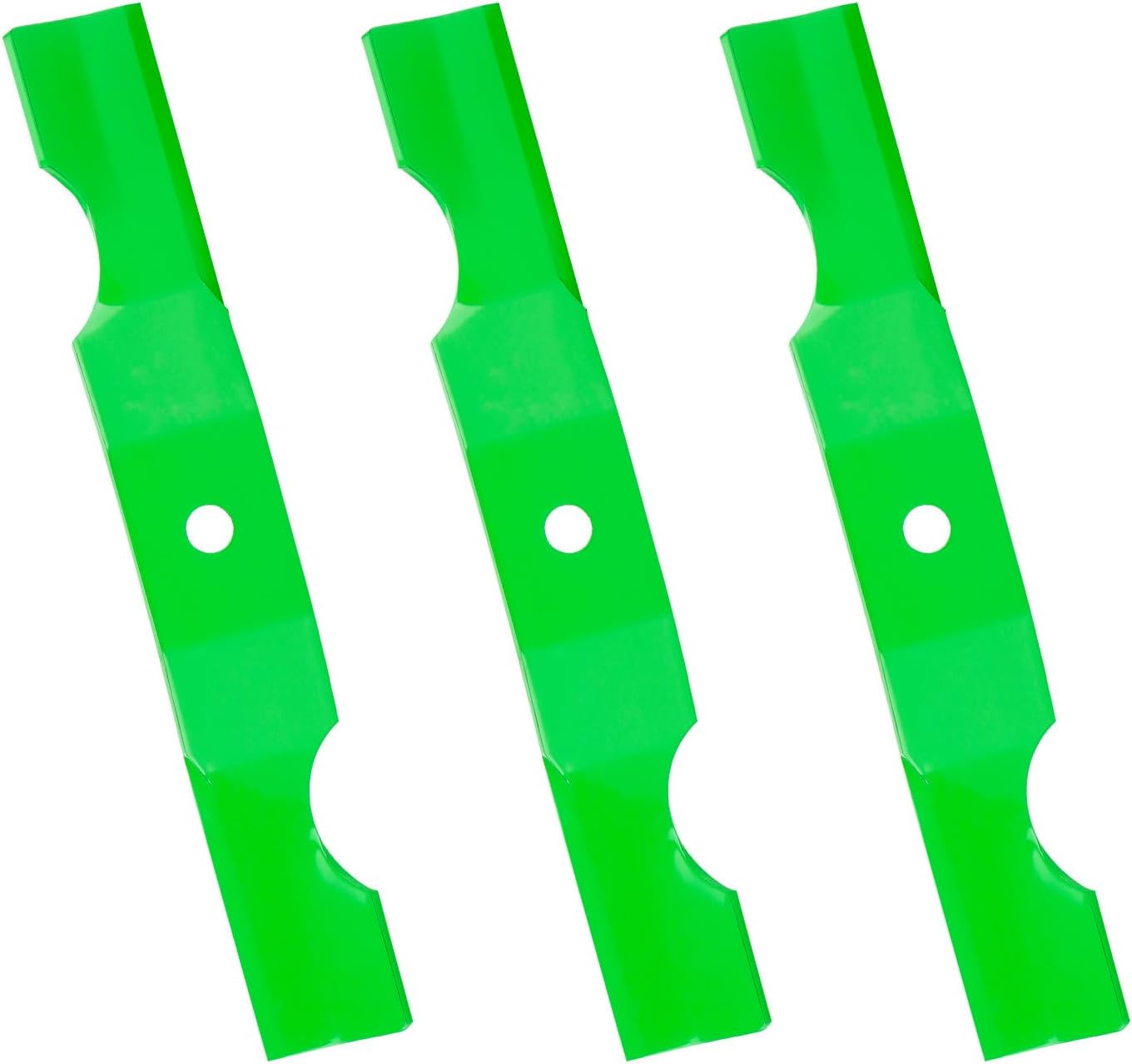 04265400 High Lift Blades for Ariens 915159 915171, Gravely 915148, 915170 ZT Zero Turn ZT42 Zoom Lawn Mower Notched Mower Blade for 42 Inch Deck Zero Turn Lawn Tractor/3 Pack Green