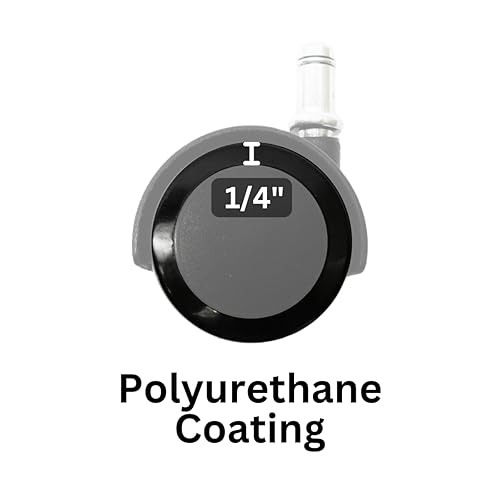 Miniatura 6 de Chromcraft - Ruedas de repuesto de poliuretano suave, ruedas más suaves para suelos de madera o baldosas (4)