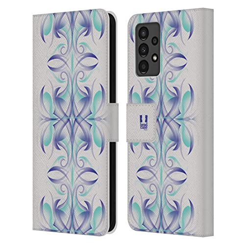 Carcasa de cuero Samsung Galaxy A13 con diseño de ondas tribales