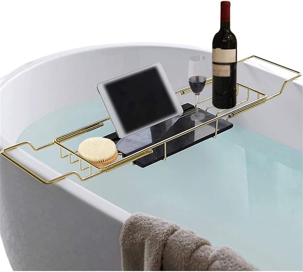 Retractable Bathtub Tray Bracket Shelf Support Rack Shower Table Storage Removable(E)