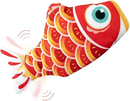 Miniatura 7 de Leo's Paw Mini pez flojo con Silvervine y hierba gatera estimulante de la vida real, la impresión de peces mantiene al gatito activo y entretenido,