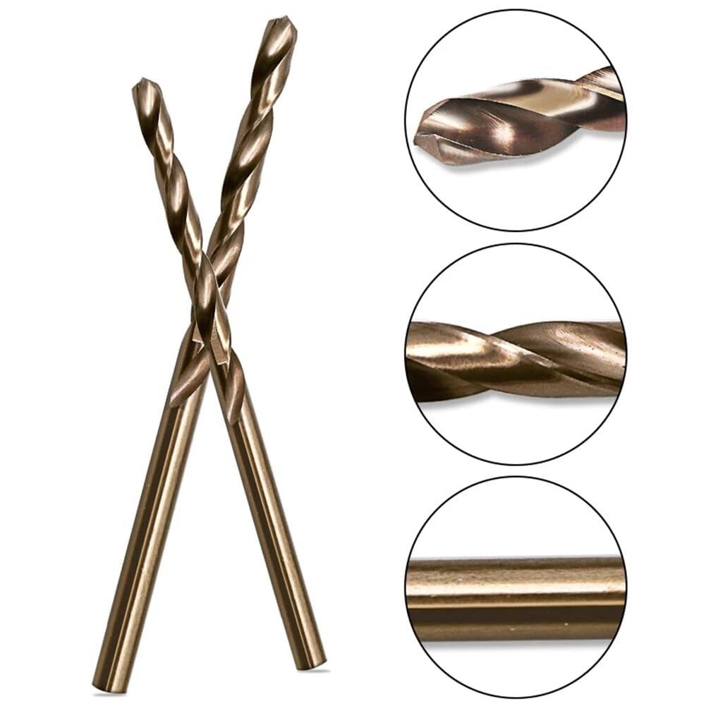 Foret hélicoïdal, 10 Pièces 1-3mm Forets Au Cobalt, Jeu De Forets Hélicoïdaux M35 HSS for Métal Dur, Etc.