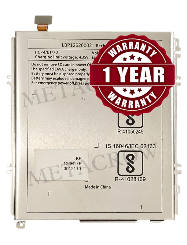 Image of Original LBP1260002 Battery Compatible for Lava R1 - (2620mAh) - 1 Year Warranty JK1