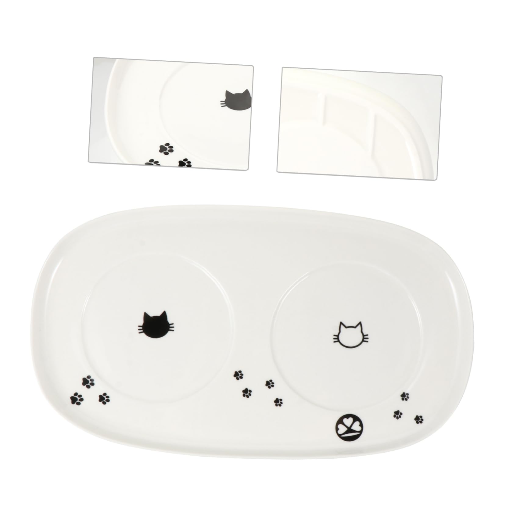 Toyvian Keramik Futternapf Katzen-Tray Praktische Und Stilvolle Futterstation Für Katzen Und Kleine Hunde rutschfest Einfach Zu Reinigen Zur Vermeidung Von Verschmutzungen