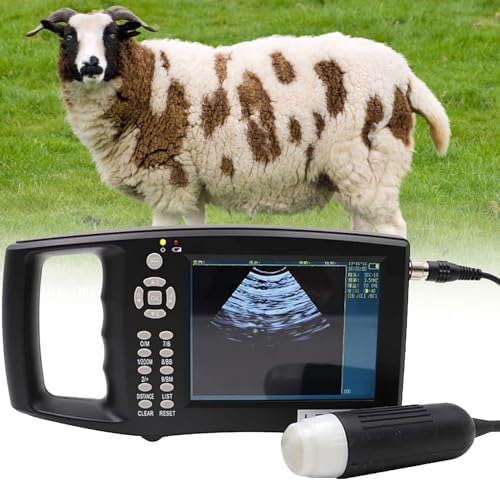 Vet Ultrasound Machine Portable Veterinary Handheld Scanner Lightweight Ultrasound Pregnancy Tester with Waterproof Probe for Pig, Sheep, Dogs, Cats Use
