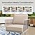 PHI VILLA 5-Piece Rope Rattan Patio Sectional Furniture Set,Modern Outdoor Conversation Set with Detachable Armrests and Grey Metal Frame,All Weather Patio Sofa with Coffee Table and Biege Cushions