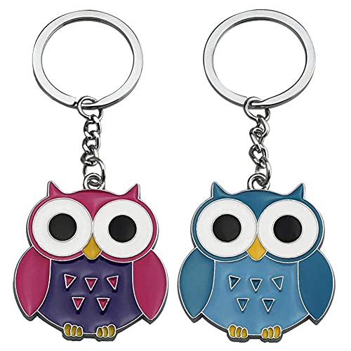 Eule Schlüsselring CYSJ 4Pcs Eule Schlüsselring Geschenk Eule Schlüsselanhänger Anhänger Eule Schlüsselanhänger Taschenanhänger Für Home Office Dekoration Souvenir Geschenk Spielzeug Cover