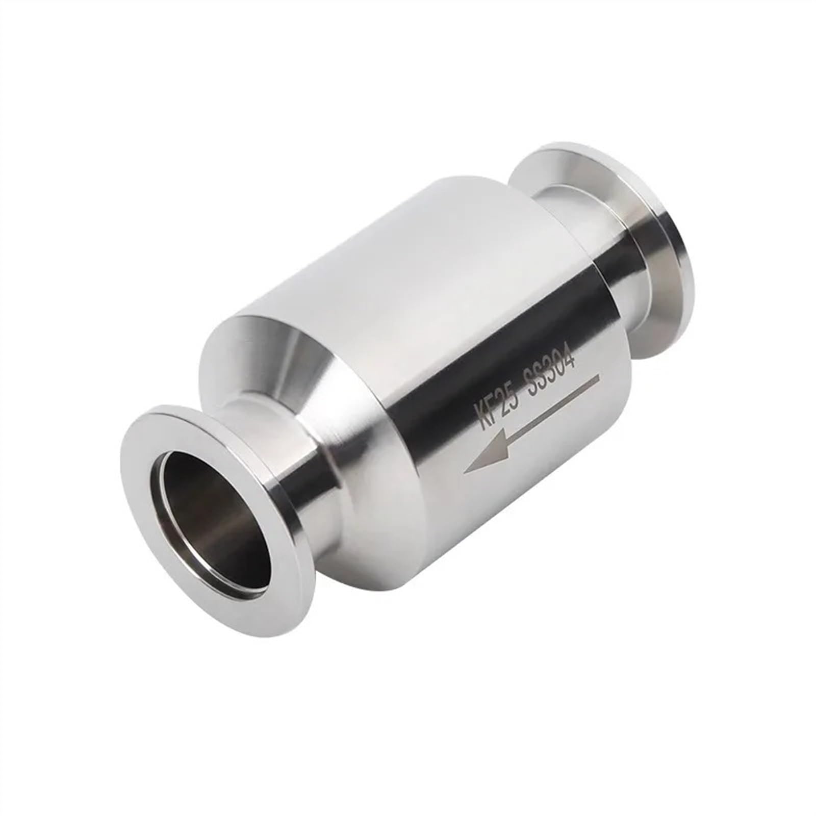 Válvula de retención unidireccional sin Retorno en línea de Acero Inoxidable KF16 KF25 KF40 KF50 304 for válvula de retención de Bomba de vacío(KF-50 Flange 75mm)