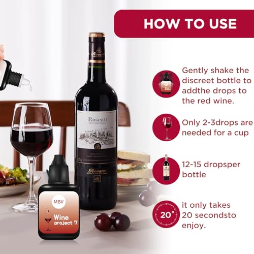 Image of 4 Pack Wine Filter Drops, Natural The Wine of Purifier Drops for Red and White Wine, Removes Histamines and Sulfites | Portable and Effective Wine Filters, Wine Purifier To Remove Sulfite And Histamine, Wine Lover Gifts for Him Men and Women