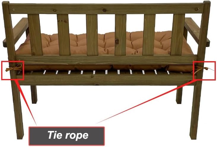 屋外ベンチクッション 3人掛けガーデン防水クッション パティオロングベンチシートクッションパッド 厚さ9cm 快適な交換用クッション