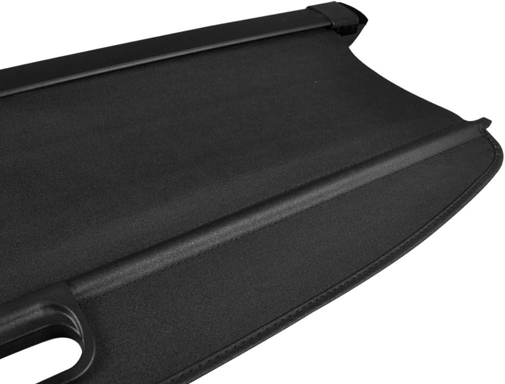 IKON MOTORSPORTS Rear Cargo Cover, Compatible with 2010-2015 Mercedes Benz Glk350, Black Retractable Rear Trunk Security Cargo Cover, Vinyl Aluminum Rod Luggage Shade