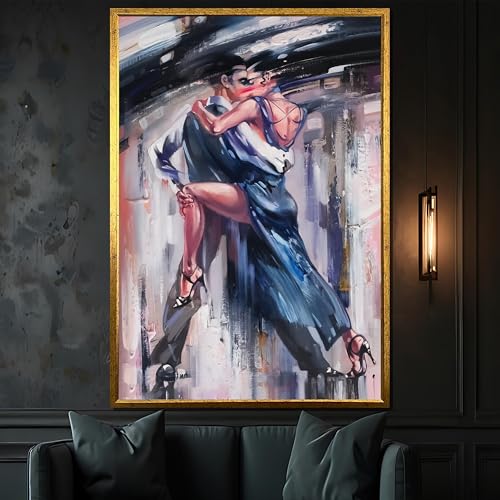 Tableaux sur toile tango pour salon decoration murale design couple moderne affiche de danse