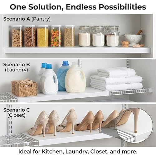 Kryvolux Wire Shelf Covers,24 x 12,Wire Rack Covers,Shelf Covers for Wire Shelving,Wire Shelf Covers for Pantry,4 Pack,Easy to Cut,for Kitchen,Laundry,Closet by Kryvolux - Image 6