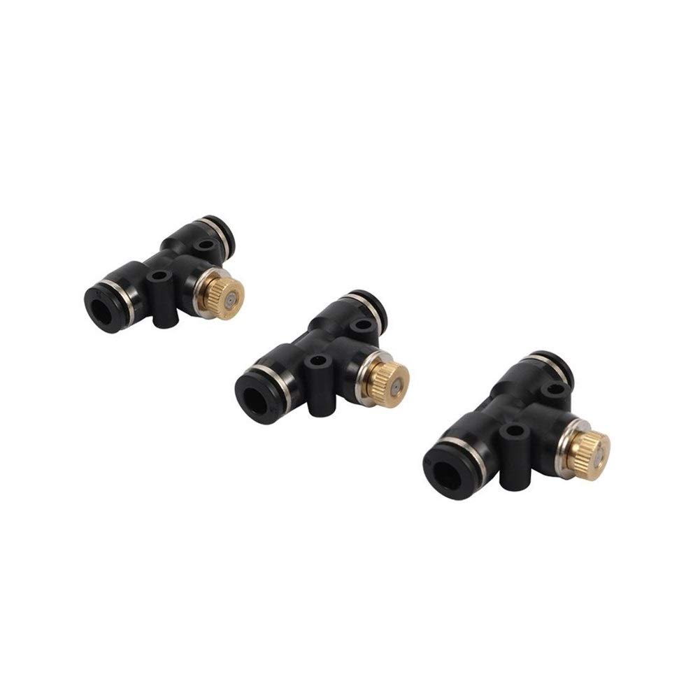 Garden Sprinklers 1/4" Slip Lock Quick Connector Interface Atomization Nozzles 0.3mm 0.5mm Optional Orifice Disinfection Cooling Sprayers 40 Sets (Color : with 0.2mm Nozzle)