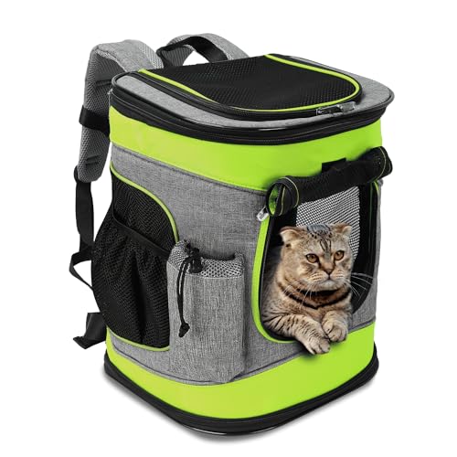 Kato Tirrinia Haustier Hund Träger Rucksack, Haustier Tragetasche mit Mesh für mittelgroße Hunde Katzen, 1.5lbs Welpen Träger tragbare Reisetasche