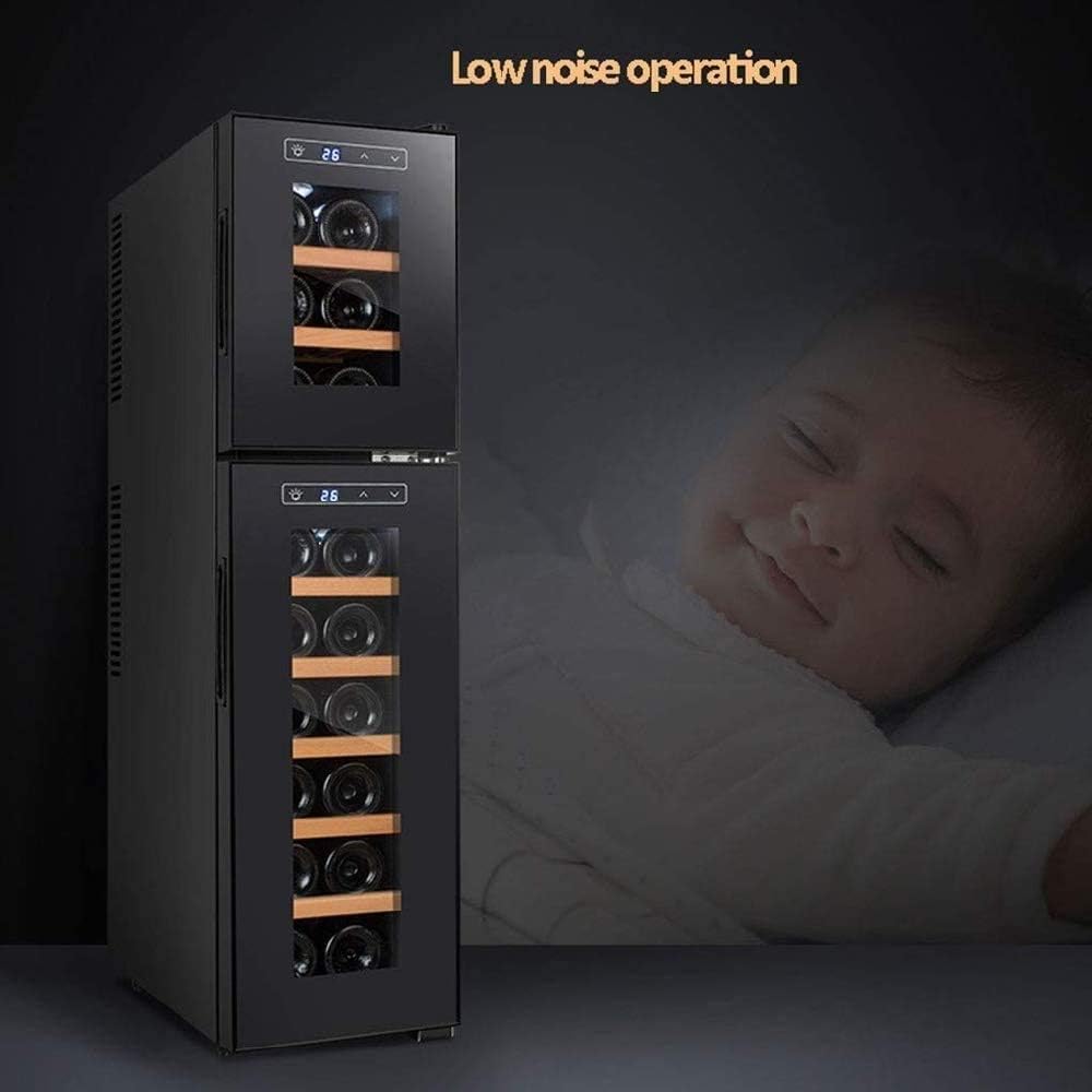 Wine Cooler - Red and White Wine Chiller - Countertop Wine Cellar - Freestanding Refrigerator with LCD Display Digital Touch Controls