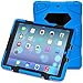 iPad Air 2 Case, Aceguarder [Kids-proof][Shockproof] iPad Case Cover for iPad Air 2 9.7"(2014 Release), Full-body Protective with Stand and Screen Protector (Blue/Black)