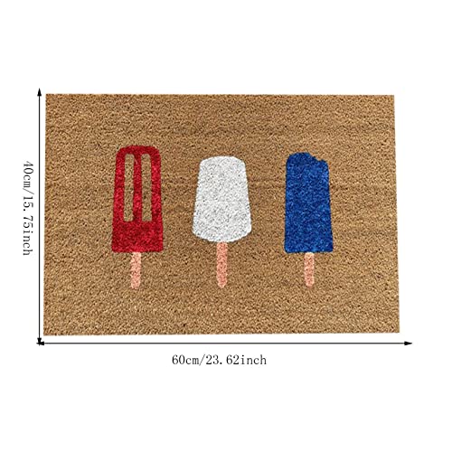 Summer Doormat Waterproof Non-Slip Doormat Holiday Creative Decorativeand Washable Seasonal Doormat With Popsicle Decor Rubber Doormat Rugs For Indoor&Outdoor 16 X 24 Inch (Summer-E) #TOP2