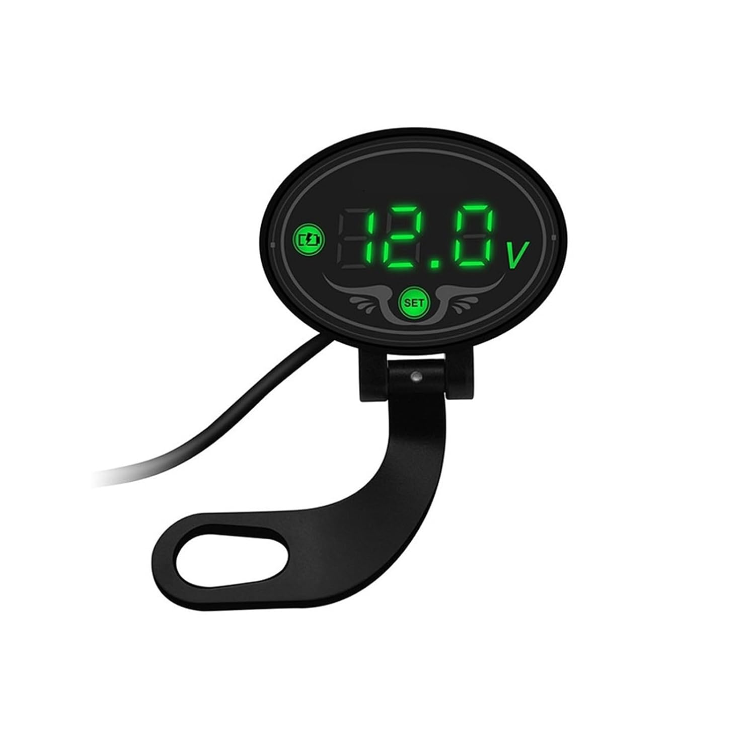 12V24V Motorcycle Car Battery Voltmeter LED Display with Low Voltage Warning Det Meter LED Digital Voltmeter Gauge Waterproof(Red)