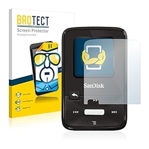 BROTECT (2 Stück Schutzfolie für SanDisk Sansa Clip Zip Displayschutz Folie Made in Germany, Ultra-Klar