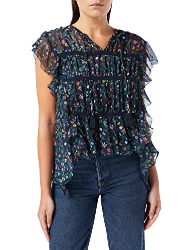 Pepe Jeans Gina, Camiseta Mujer, Azul (Dulwich), XS