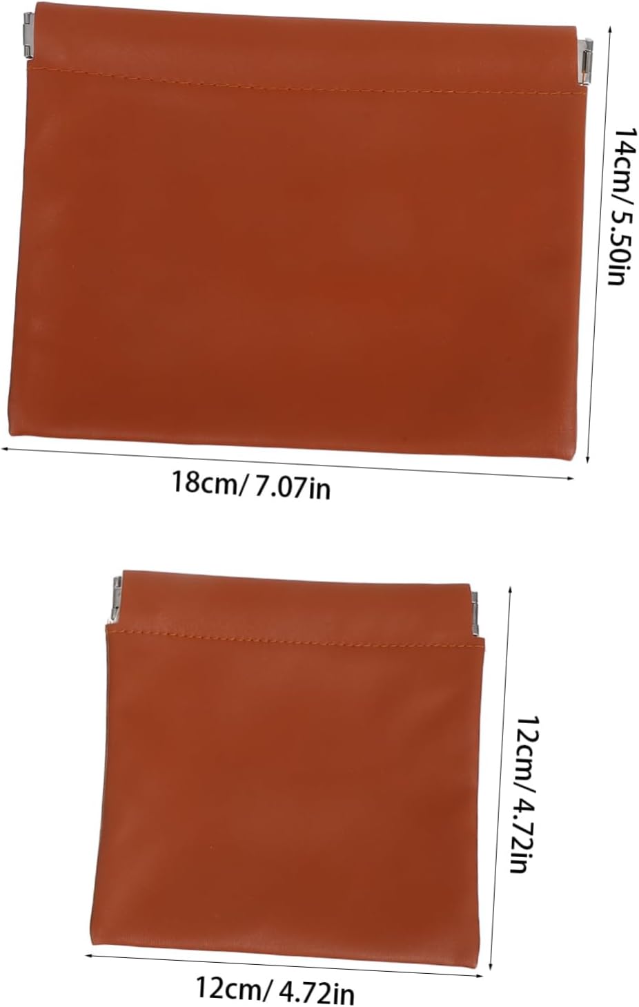 Ipetboom Leather Jewelry Pouch for Travel Snap Closure 4pcs image 2