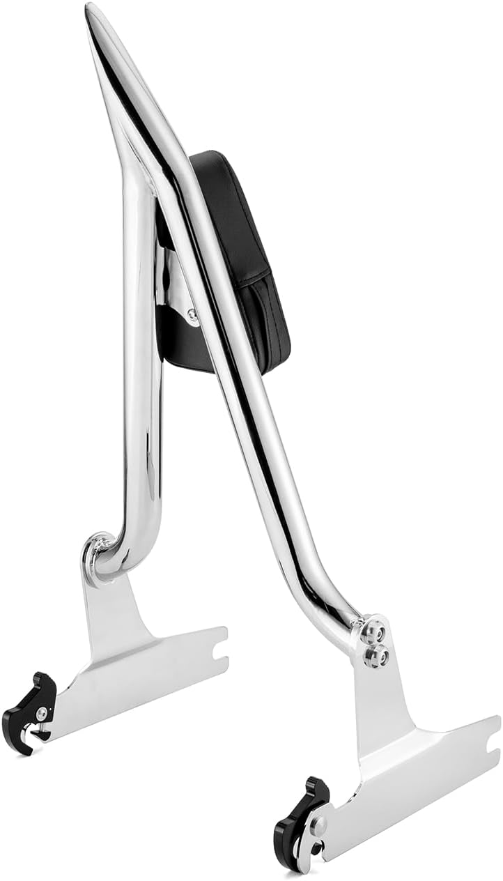 Wsays 23" Tall Sissy Bar 1.3" Fat Passenger Backrest Quick Detachable Compatible with Harley Softail Deluxe Fat Boy Heritage Standard Springer Classic 2000-2017, Chrome