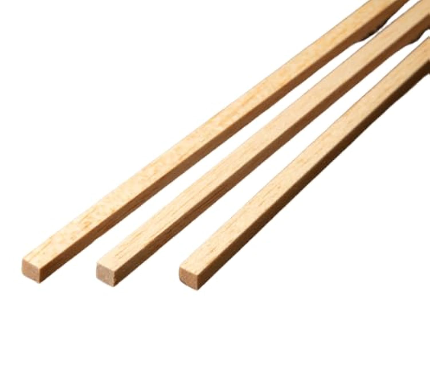 Binos Binos - Palitos de madera de balsa de grado de modelo, para manualidades, pasatiempos, maquetas de arquitectura, quema de madera, 1/8 x 1/8 x 12 pulgadas, paquete de 100 unidades