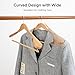 StorageWorks 6 Pack Wooden Hangers, Extra Wide Shoulder Wood Hangers with Locking Bar for Suit, Shirt, Coat, Pants, Natural Color