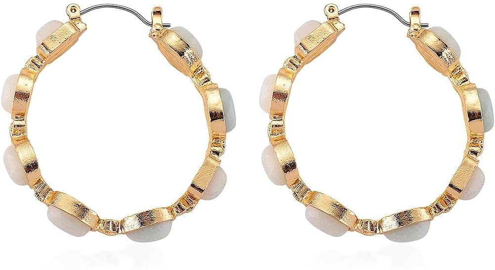 Hoop Earrings in Goldtone Women Christmas Gifts