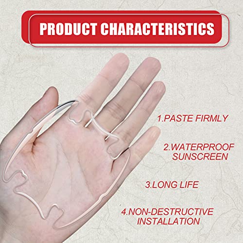 4Pcs Door Bowl 3D Transparent Scratch Protection Sticker Car Door Handle Protection Accessories Universal Waterproof Anti-Scratch Paint Invisible Protective Film #TOP3
