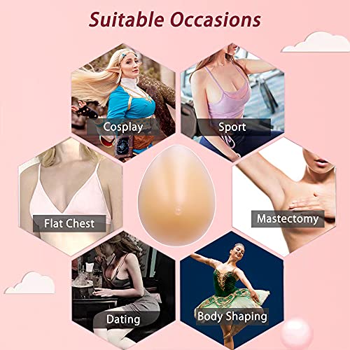 Norfull Silicone Breast Form Mastectomy Prosthesis Waterdrop Enhancer One Piece 300G B Cup #TOP5